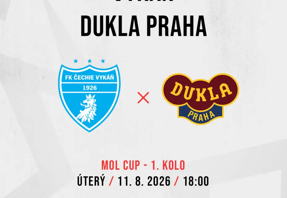 Do Vykáně už za týden přijede Dukla Praha!